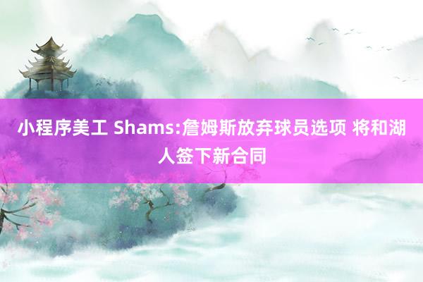 小程序美工 Shams:詹姆斯放弃球员选项 将和湖人签下新合同