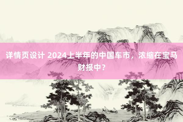 详情页设计 2024上半年的中国车市，浓缩在宝马财报中？