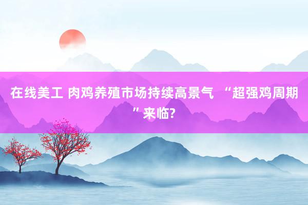 在线美工 肉鸡养殖市场持续高景气  “超强鸡周期”来临?