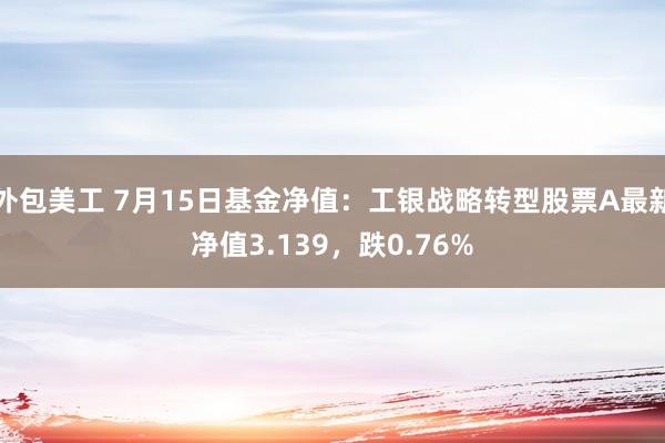 外包美工 7月15日基金净值：工银战略转型股票A最新净值3.139，跌0.76%