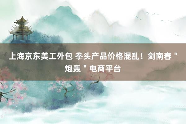 上海京东美工外包 拳头产品价格混乱！剑南春＂炮轰＂电商平台